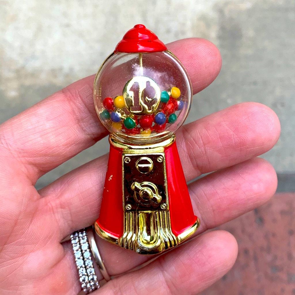 Ajc Vintage Gumball Machine Brooch